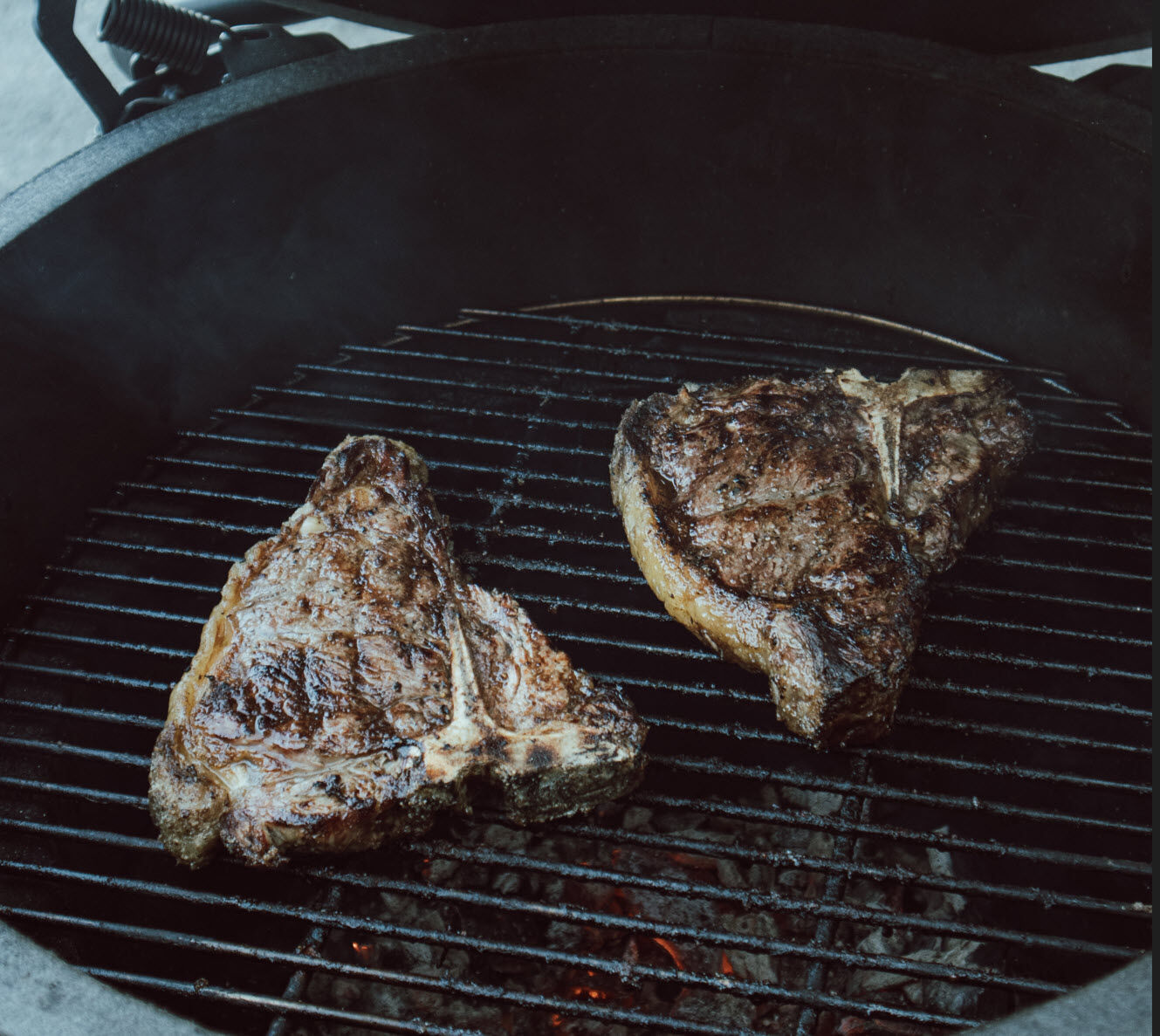 Dexter steaks on the grill